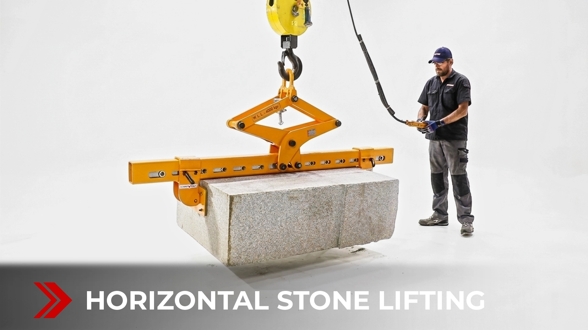Aardwolf AHLC Series Horizontal Stone Lifting Clamp operating guide for stone slab lifting