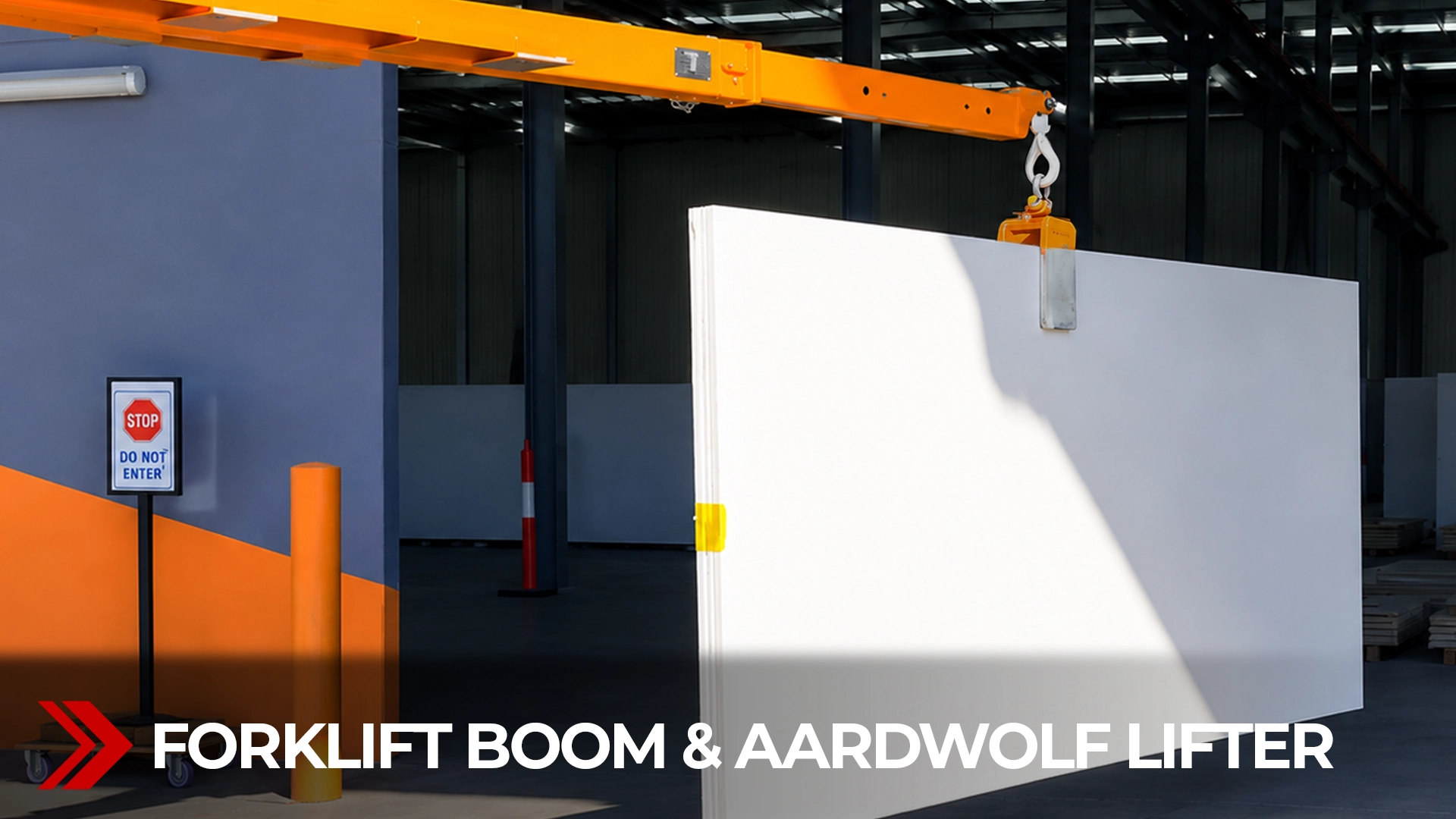Aardwolf Forklift Boom and Lifter compared with manual stone slab handling